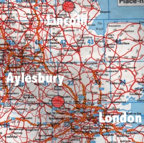 Map of South East England